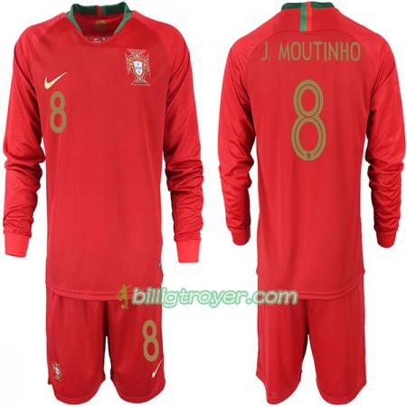 Billige Fotballdrakter Portugal J. MOUTINHO 8 Barn VM 2018 Hjemmedraktsett Langermet